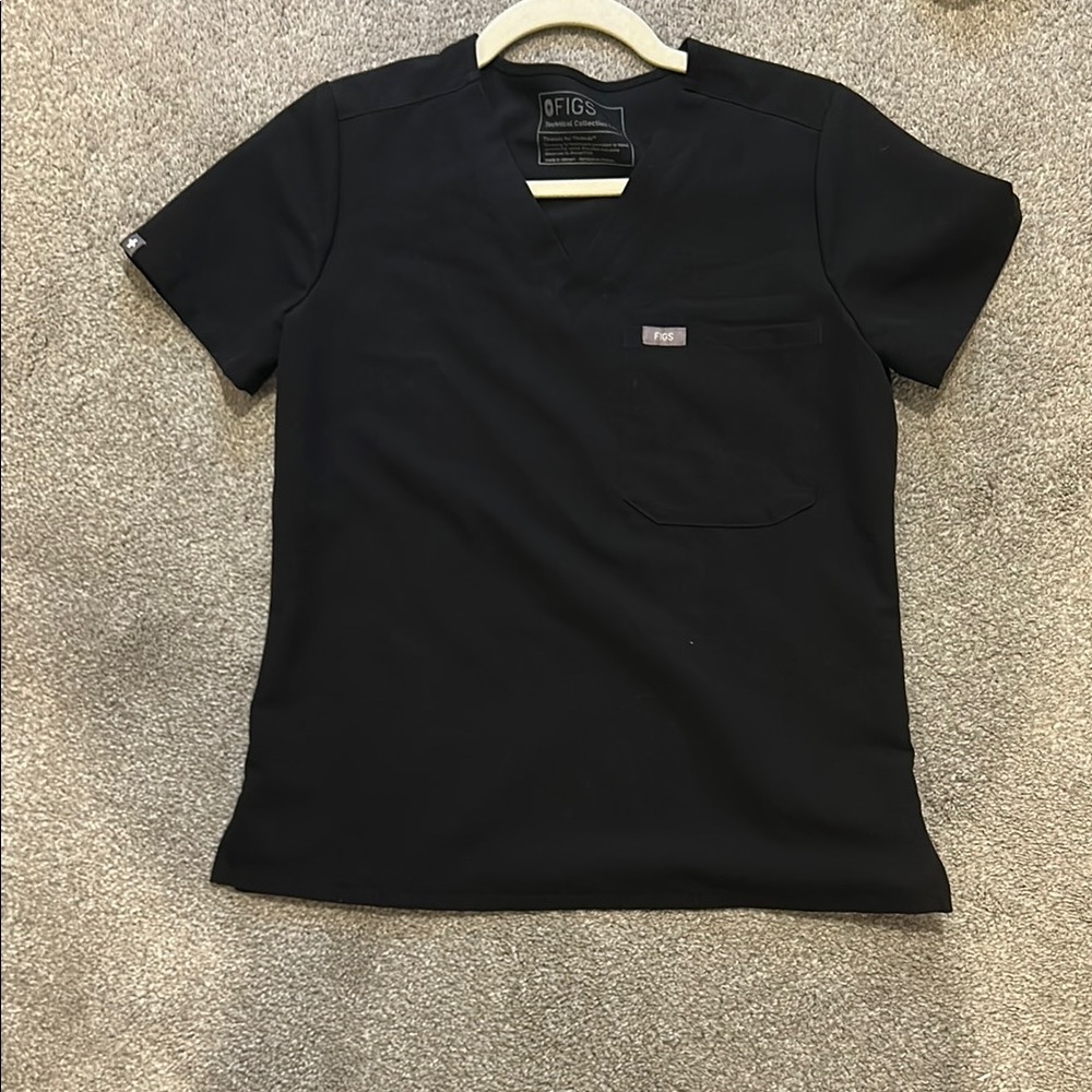 Figs Black Short Sleeve Tee